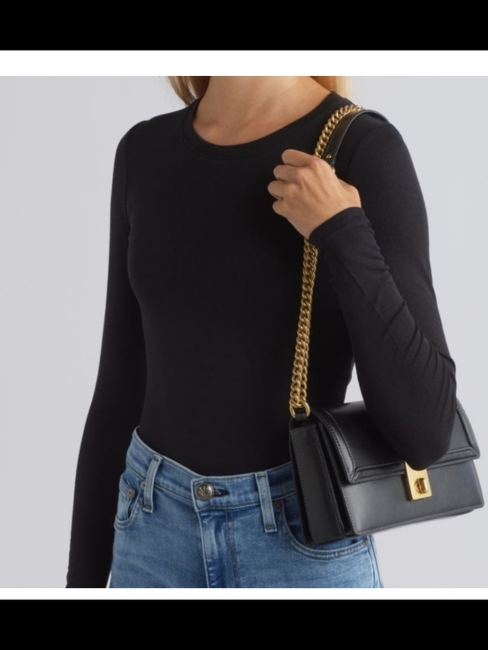 COACH Hutton Box Leather Shoulder Bag - Picture 9 of 10